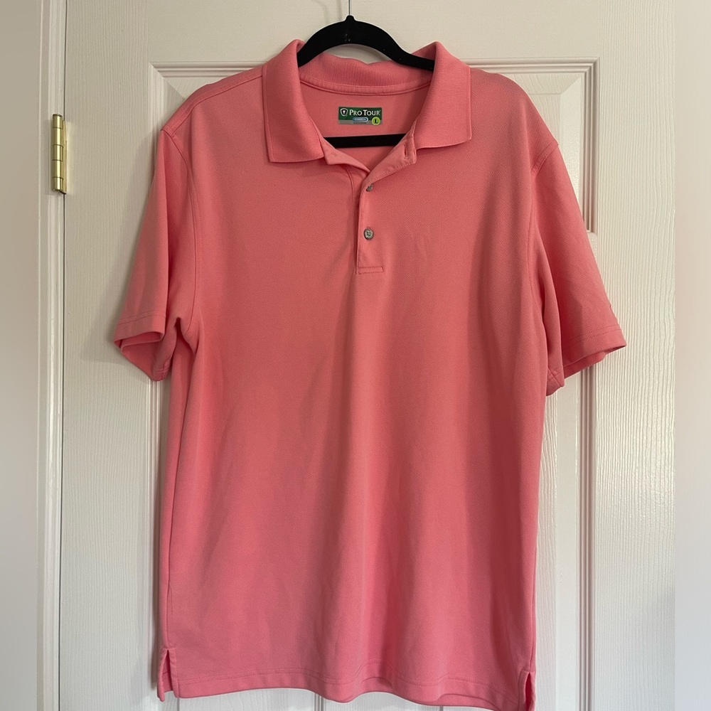 Men’s Pro Tour Pink Golf Polo